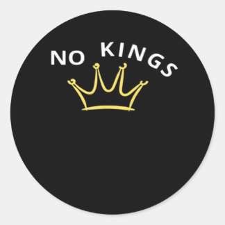 No Kings Classic Retro Cool Style Round Sticker