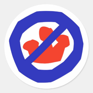 NO KINGS CLASSIC ROUND STICKER