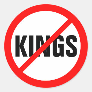"NO KINGS" CLASSIC ROUND STICKER