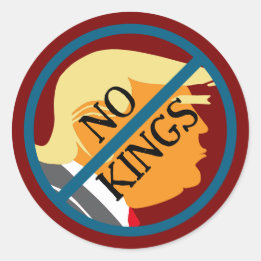 NO KINGS CLASSIC ROUND STICKER