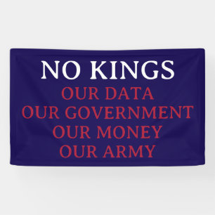 NO KINGS CUSTOM PROTEST BANNER