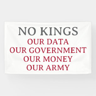 NO KINGS CUSTOM PROTEST BANNER