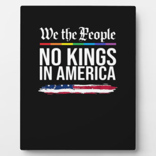 No Kings Day Classic Patriotic Style Plaque
