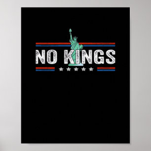 No Kings Day Retro Classic Design Poster