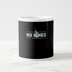 No Kings Day Retro Graphic Large Coffee Mug
