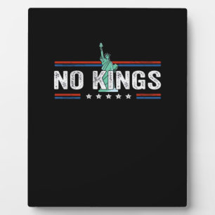 No Kings Day Retro Graphic Plaque