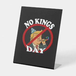 No Kings Day Vintage Classic Graphic Pedestal Sign