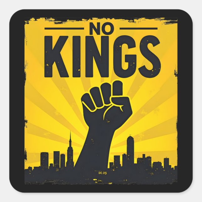 No Kings (DC Edition) Square Sticker (Front)