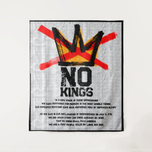 NO KINGS Declaration of Independence AGAIN Tapestry