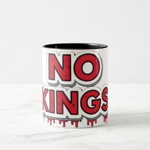 No Kings - Dripping Horror Font Design. Two-Tone Coffee Mug