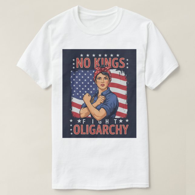 No Kings, Fight Oligarchy - Empowerment Tee (Design Front)