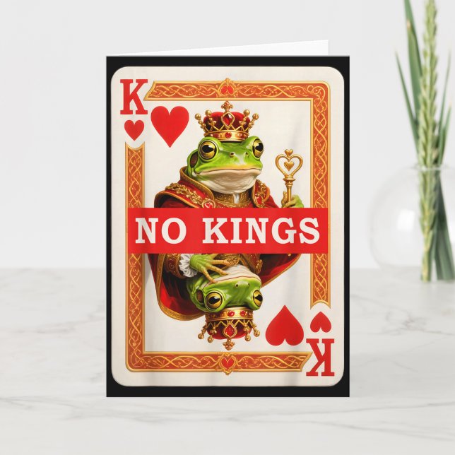 No Kings Frog Playing Card Protest Statement Since (Front)