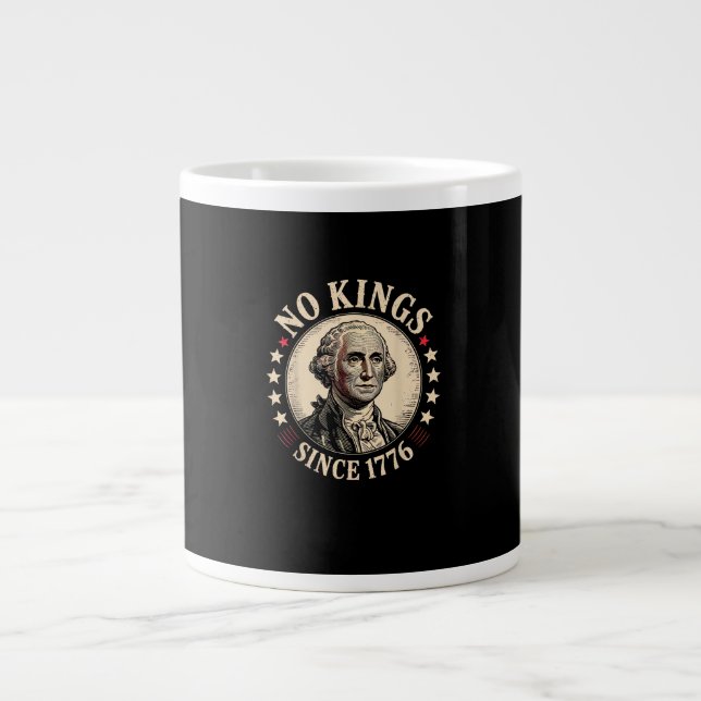 No Kings In America 1776 Freedom Retro Classic Large Coffee Mug (Front)