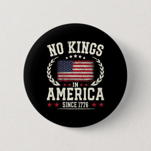 No Kings In America 1776 Save Democracy United Sta 6 Cm Round Badge