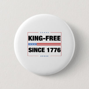 No Kings In America 1776 Save Democracy United Sta 6 Cm Round Badge