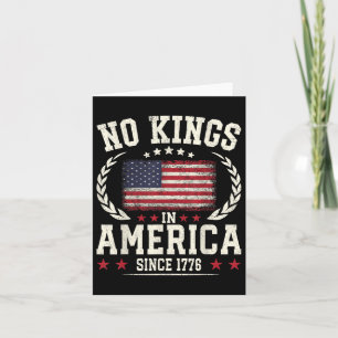 No Kings In America 1776 Save Democracy United Sta Card
