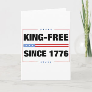 No Kings In America 1776 Save Democracy United Sta Card