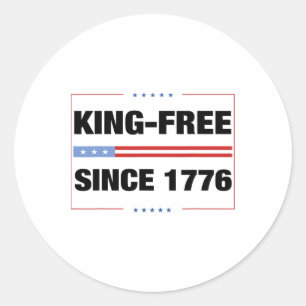 No Kings In America 1776 Save Democracy United Sta Classic Round Sticker