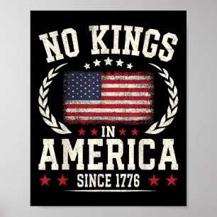 No Kings In America 1776 Save Democracy United Sta Poster