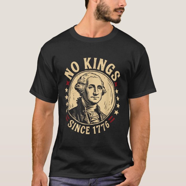No Kings In America 1776 Save Democracy United Sta T-Shirt (Front)