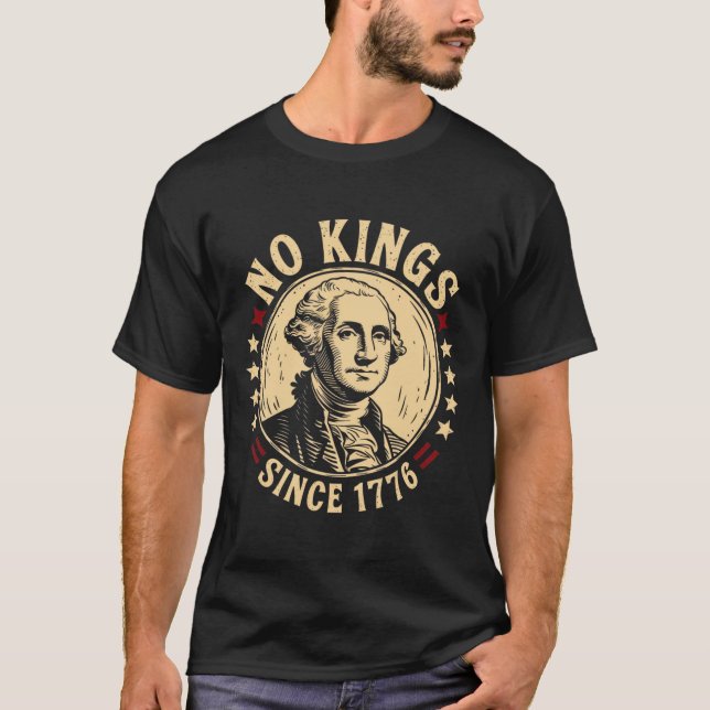 No Kings In America 1776 Save Democracy United Sta T-Shirt (Front)