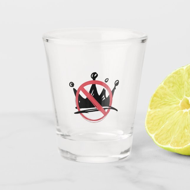 No Kings In America 2025 4th of July  Shot Glass (Front)