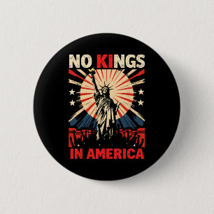 No Kings In America 6 Cm Round Badge