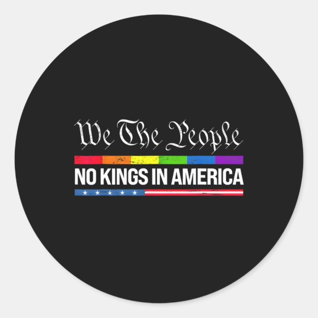 No Kings In America 7  Classic Round Sticker (Front)