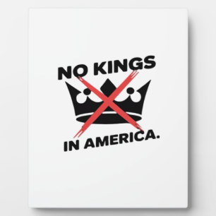 No Kings In America Anti Essential Retro Style Plaque