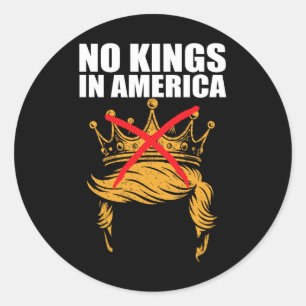 No Kings In America Anti Ice Patriotic Activist Pr Classic Round Sticker