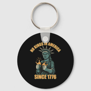No Kings In America Anti Ice Trump Statue Of Liber Key Ring