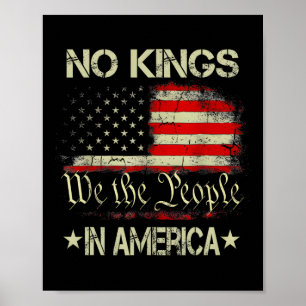 No Kings In America Anti Trum Poster