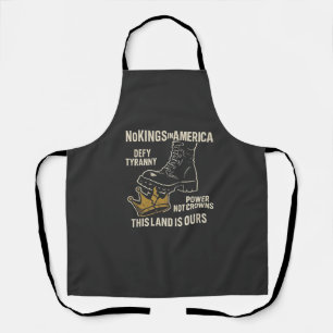 No Kings in America Anti-Trump 4th of July  Apron