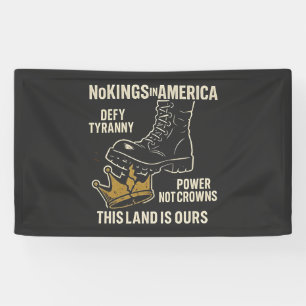 No Kings in America Anti-Trump 4th of July  Banner