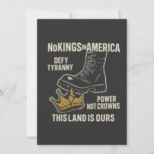 No Kings in America Anti-Trump 4th of July  Thank You Card