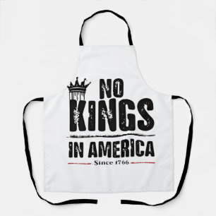 No Kings in America Anti Trump American Patriotic Apron