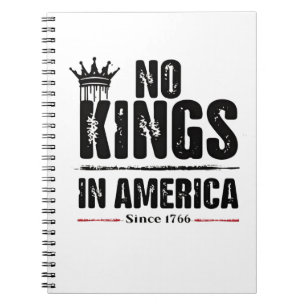 No Kings in America Anti Trump American Patriotic  Notebook