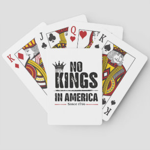 No Kings in America Anti Trump American Patriotic Playing Cards