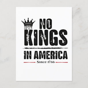 No Kings in America Anti Trump American Patriotic  Postcard