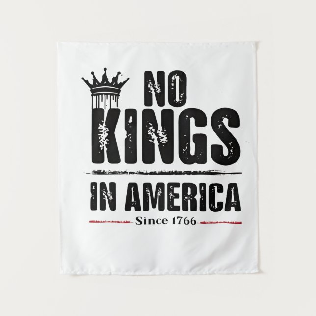 No Kings in America Anti Trump American Patriotic  Tapestry (Front)