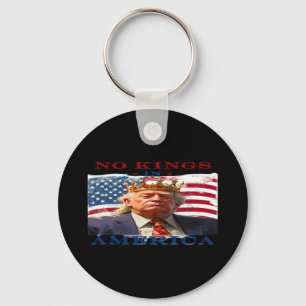 No Kings In America Anti-Trump Creative Design Key Ring