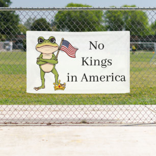 No Kings in America Anti-Trump Protest Banner