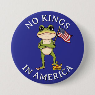 No Kings in America Anti-Trump Protest Large 7.5 Cm Round Badge