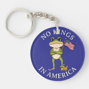 No Kings in America Anti-Trump Protest Large Key Ring