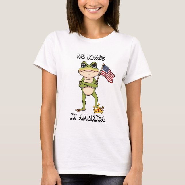 No Kings in America Anti-Trump Protest  T-Shirt (Front)