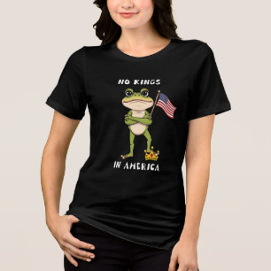 No Kings in America Anti-Trump Protest Tri-Blend Shirt