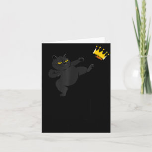 No Kings In America Black Cat Funny Litical Meme 4 Card