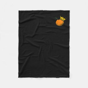 No Kings In America Black Cat Funny Litical Meme F Fleece Blanket