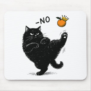 No Kings In America Black Cat Funny Political Meme Mouse Pad