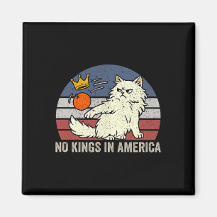 No Kings In America Black Cat Political Anti Trump Magnet